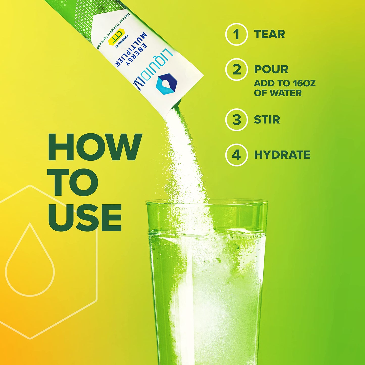 Liquid I.V. Hydration + Energy Multiplier - Yuzu Pineapple - Hydration Powder Packets Liquid I.V.Buy Supplements Australia
