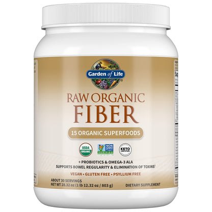 Garden Of Life Raw Organic Superfood Fiber for Constipation Relief, 1.77oz (803g) Powder