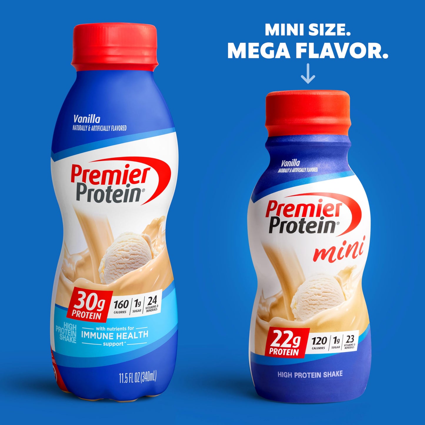 Premier Protein Shake MINIs, Vanilla, 22g Protein, 120 Calories, 1g Sugar, 8.75fl oz Premier ProteinBuy Supplements Australia