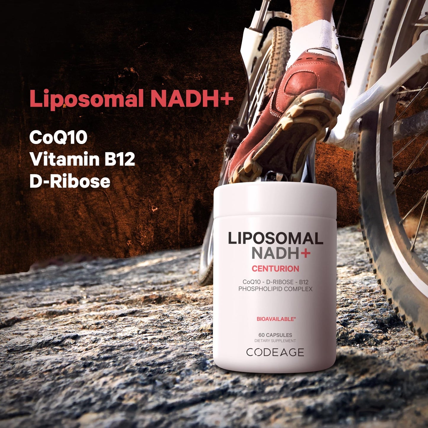 Codeage Liposomal NADH+ Supplement - CoQ10 - Vitamin B12 - D-Ribose Bioenergy CodeageBuy Supplements Australia