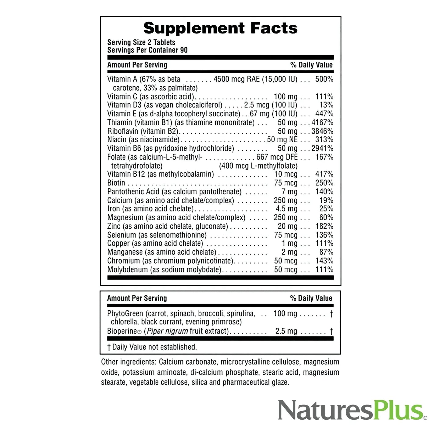 NaturesPlus Source of Life Power Teen - 180 Vegetarian Tablets - Teen Multivitamin with Minerals & Whole Foods for Mental Focus NaturesPlus