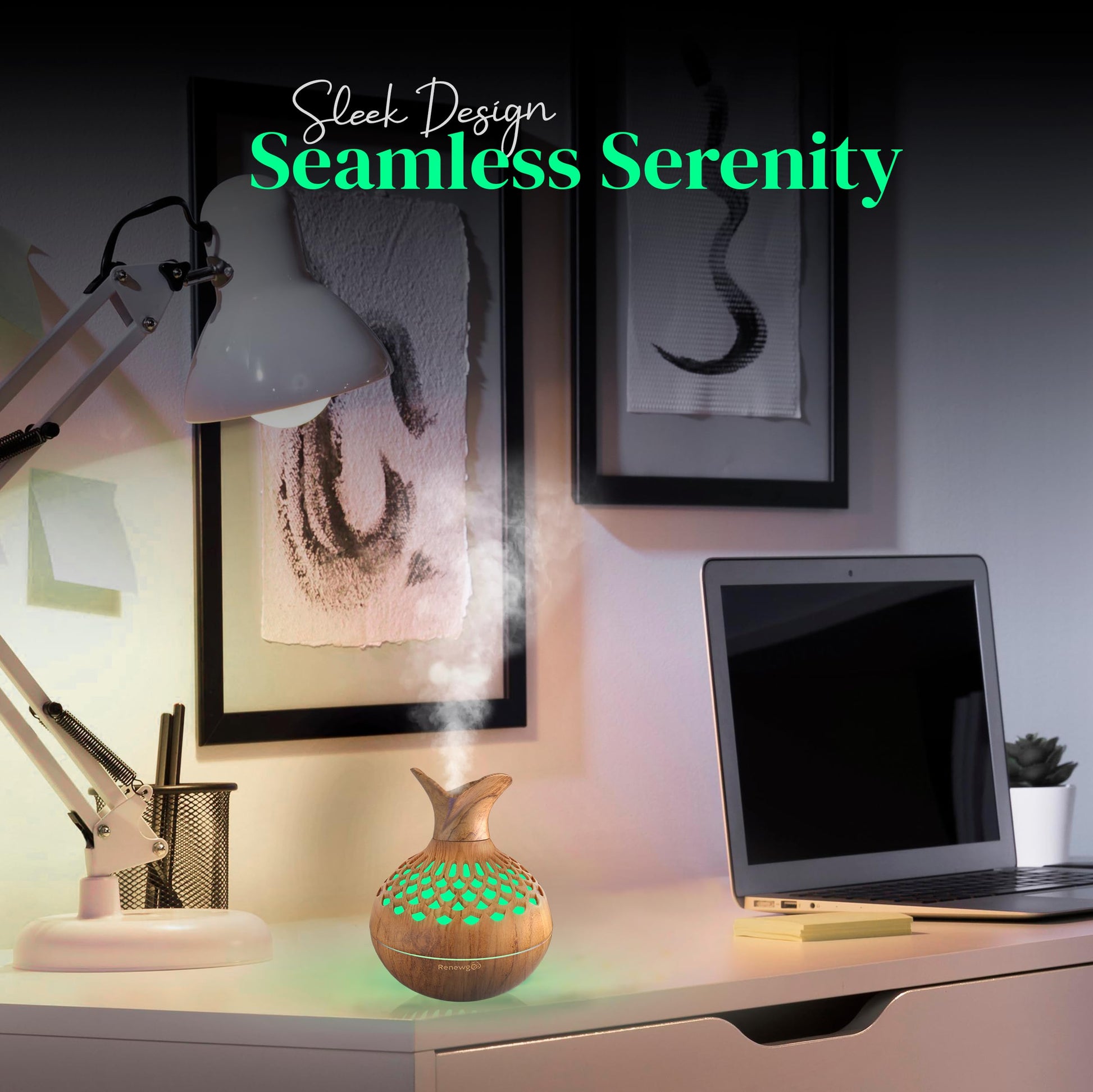Aroma Diffuser for Essential Oils, Ultrasonic Aromatherapy Flower Oil Diffuser, Modern Cool Mist RenewgooBuy Supplements Australia