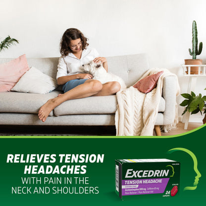 Excedrin Tension Headache Relief Caplets Without Aspirin for Head, Neck and Shoulder Pain Relief - 100 Count ExcedrinBuy Supplements Australia