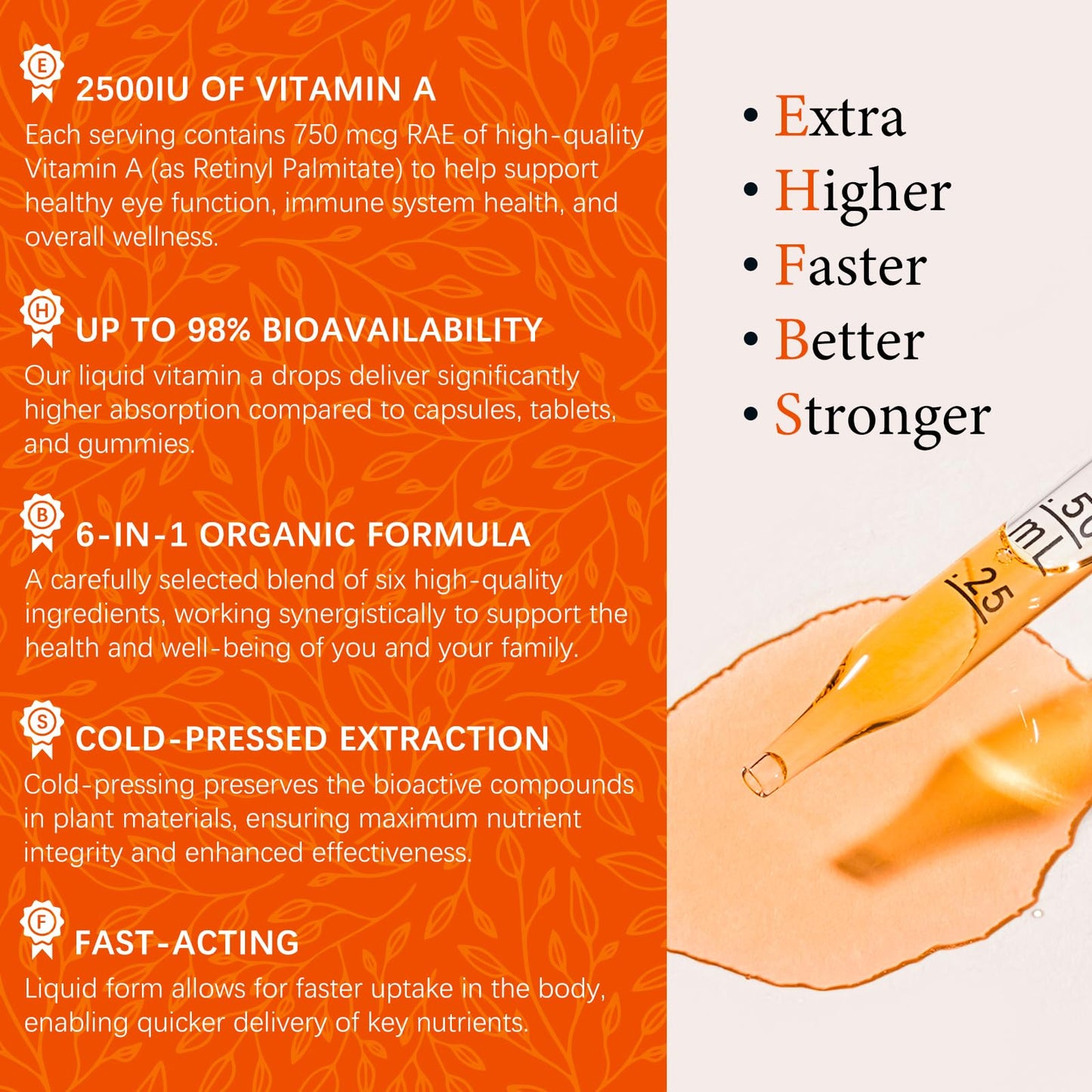 OASIS FORCE 6 in 1 Vitamin A Liquid Drops with Lutein & Zeaxanthin, Vita A Retinyl Palmitate for Skin, Vision & Immune Support, Adults & Kids Ages 6+, Vegan, Non-GMO, 2 Fl Oz OASIS FORCEBuy Supplements Australia