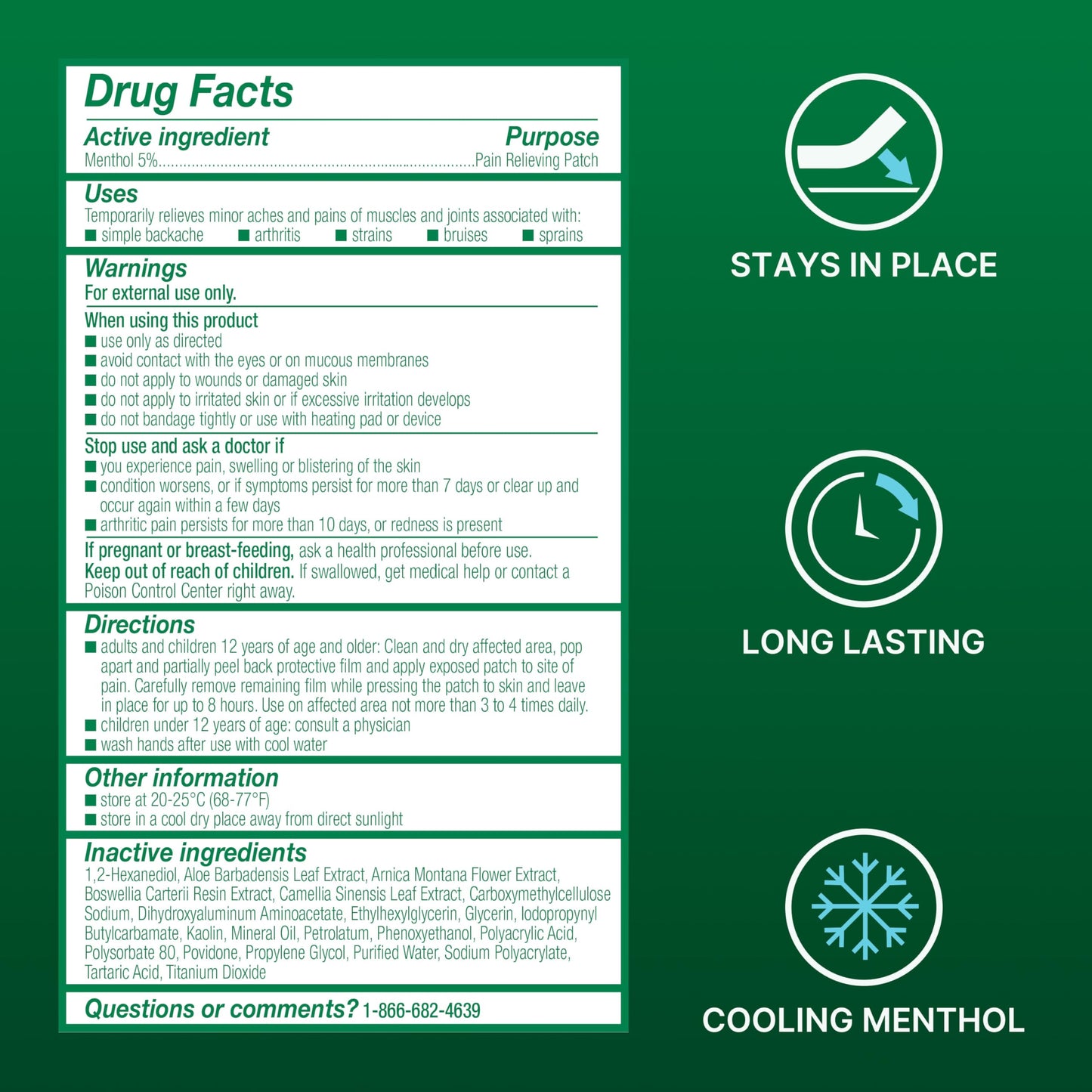Biofreeze XL Pain Relief Patches, Menthol Pain Patches for Lower Back, Neck, Knee, & Shoulder, Comfortable & Flexible Fabric Stays in Place, 4 ct BiofreezeBuy Supplements Australia