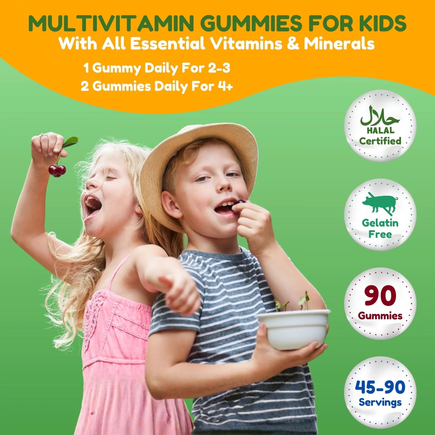 SHIFAA NUTRITION Halal Kids Multivitamin Gummies, 45-90 Days Supply, with All Essential Kids Vitamins SHIFAA NUTRITIONBuy Supplements Australia