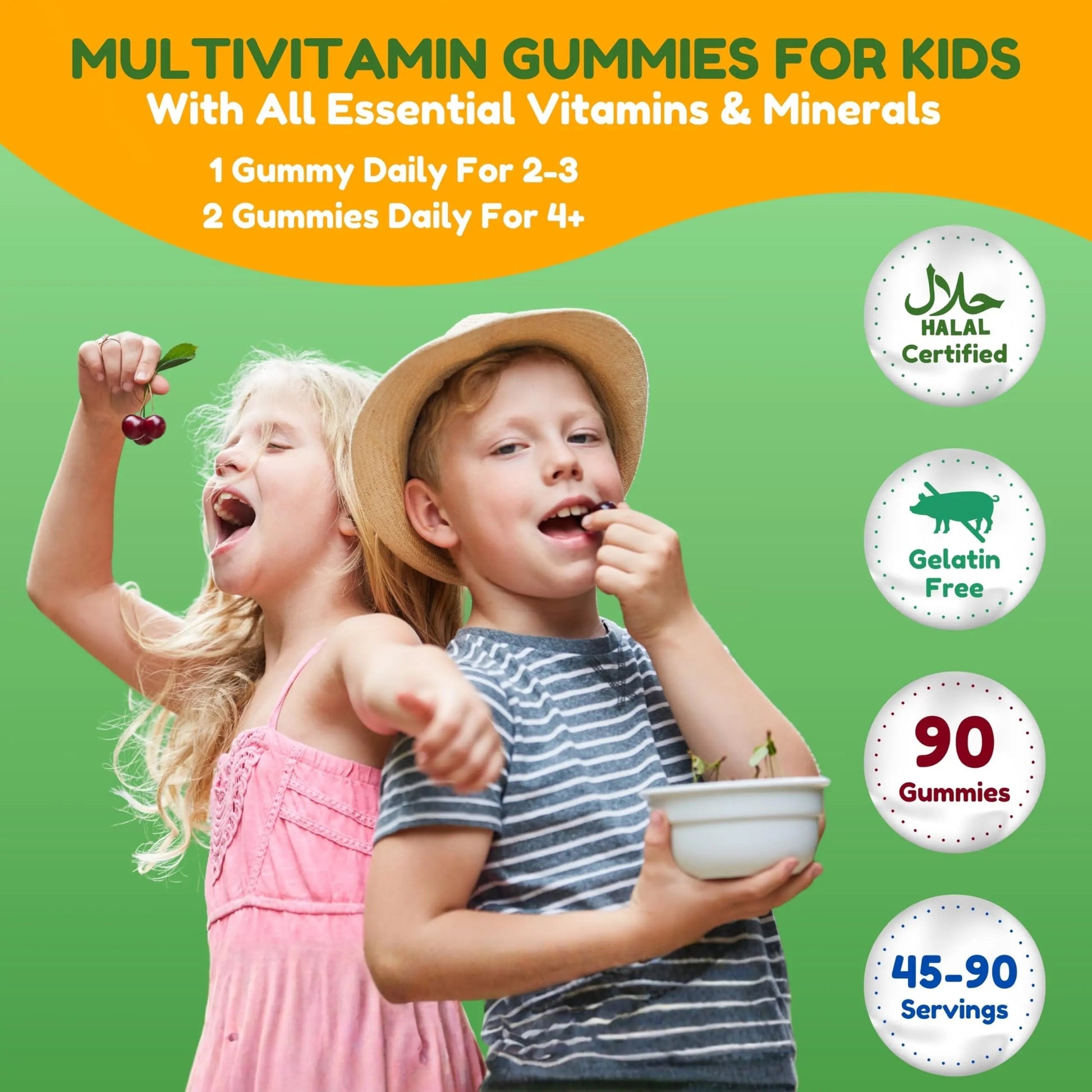 SHIFAA NUTRITION Halal Kids Multivitamin Gummies, 45-90 Days Supply, with All Essential Kids Vitamins SHIFAA NUTRITIONBuy Supplements Australia