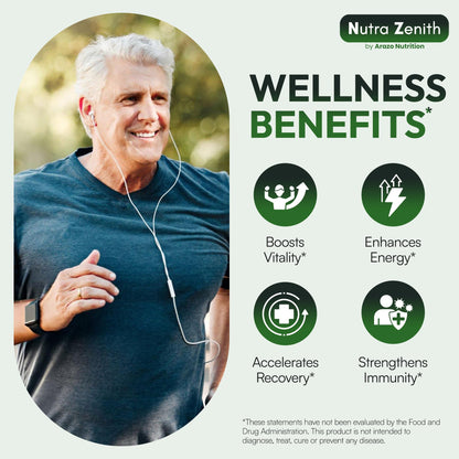 AKG Anti-Aging & Energy Boost Supplement with Vitamin B6, Vitamin C & L-Arginine – 60 Capsules for Youthful Skin, Cellular Renewal & Vitality Support Arazo NutritionBuy Supplements Australia