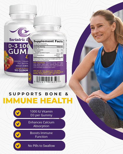 Bariatric Expert D3 Vitamin – Fast-Melting Dietary Supplement for Adults Post Bariatric Surgery, 90 Count Bariatric Food ExpertBuy Supplements Australia
