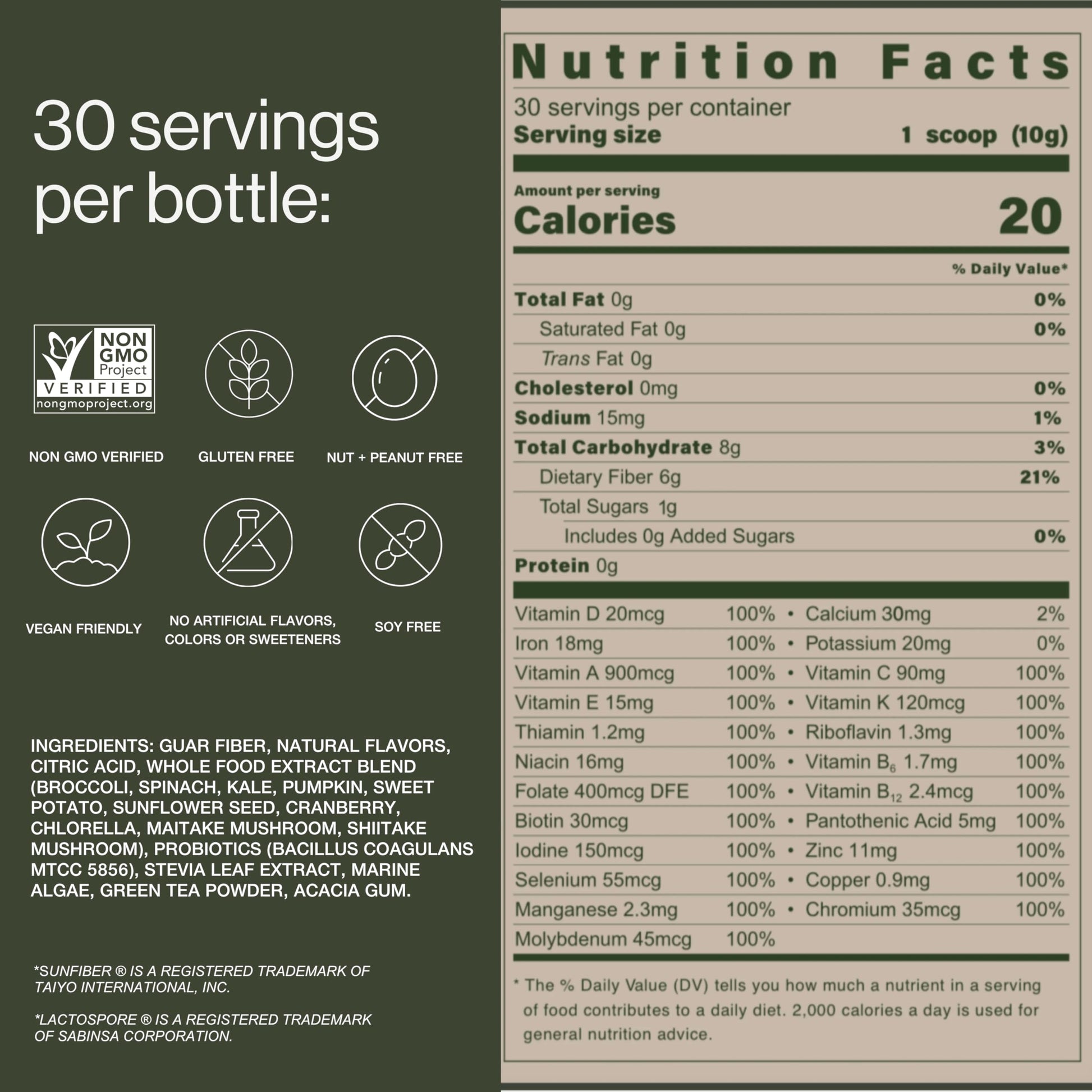 B.WILD Plant-Based Multivitamin Superfood Drink Mix – Refreshing Peach Green Tea with Vitamins, Minerals, Prebiotics & Probiotics for Gut Health & Daily Wellness – 30 Servings – Vegan, Gluten-Free B.WILDBuy Supplements Australia