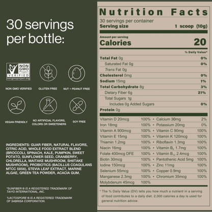 B.WILD Plant-Based Multivitamin Superfood Drink Mix – Refreshing Peach Green Tea with Vitamins, Minerals, Prebiotics & Probiotics for Gut Health & Daily Wellness – 30 Servings – Vegan, Gluten-Free B.WILDBuy Supplements Australia