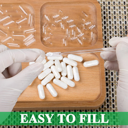 wananfu Size 0 Empty Capsules Vegetarian (100 Count) Bundle with Micro Lab Spoon, Clear Fillable Veggie Pill Capsules Size 0 for Making Your Own Supplements wananfuBuy Supplements Australia
