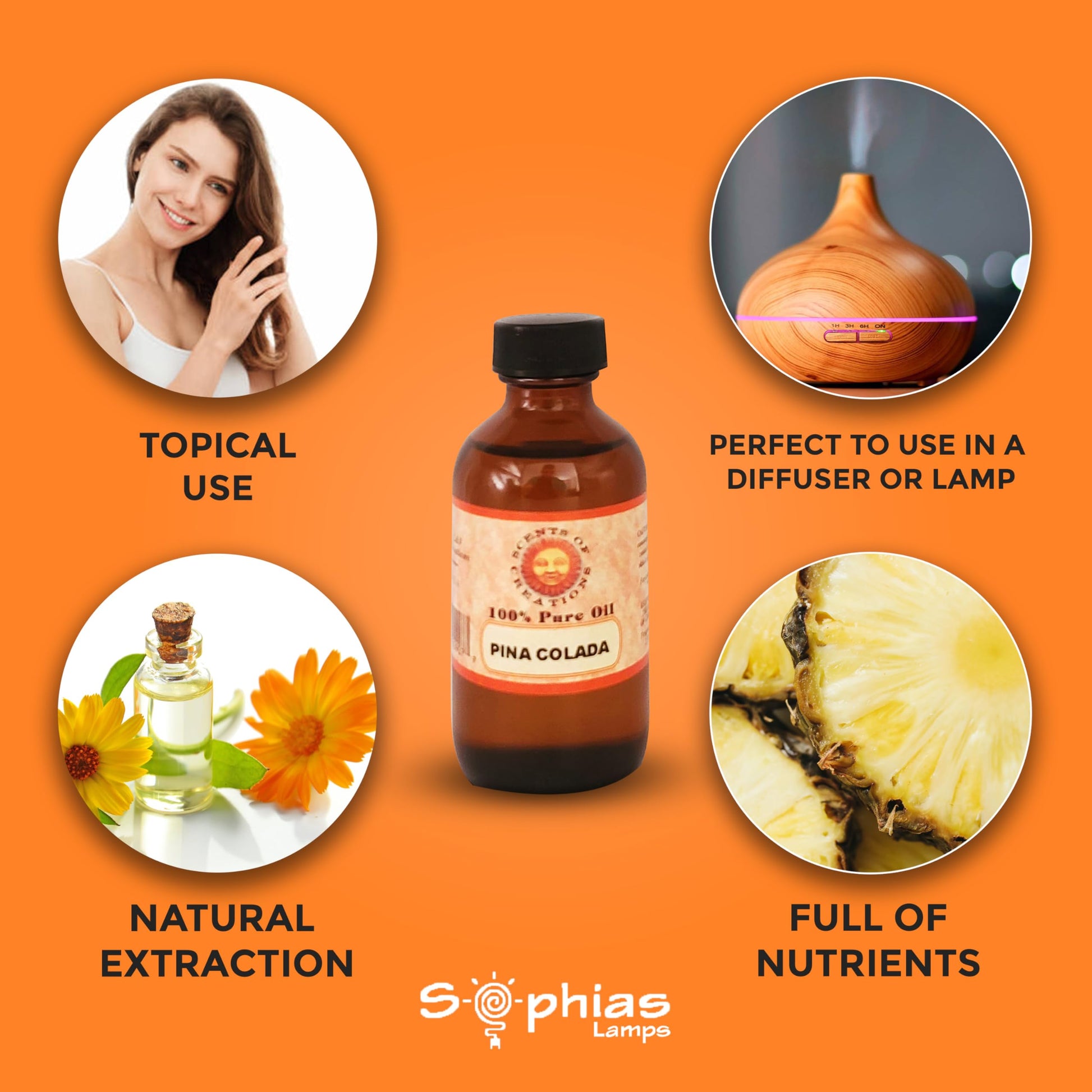 Essential Oil Pina Colada 2 OZ, 100% Natural undilute Oil, Value Size,Perfect GenericBuy Supplements Australia