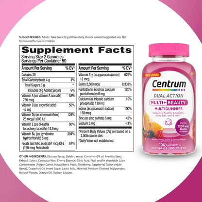 Centrum Multivitamin Gummy, 100 Count (Pack of 1) CentrumBuy Supplements Australia