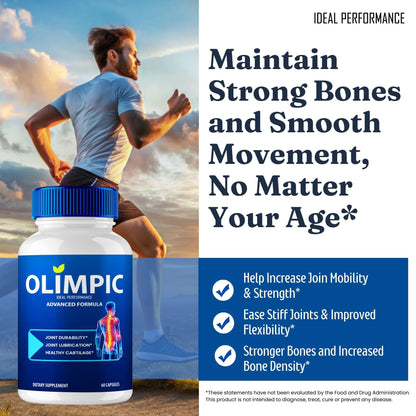 Olimpic Capsules, Advanced Joint Support Supplement Pills for Mobility and Comfort - Maximum Strength, Official Olim Pic Joint Support All Natural Formula, Premium Olim-Pic Reviews (2 Pack) IDEAL PERFORMANCEBuy Supplements Australia