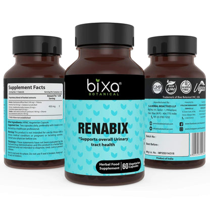 bixa BOTANICAL Ayurvedic Natural Herbal Supplement Renabix Capsules Pure (Punarnava Extract) | Supports Diuretic Response & Overall Urinary Tract Health | 60 Veg Capsules, 450mg, Pack of 1 bixa BOTANICALBuy Supplements Australia