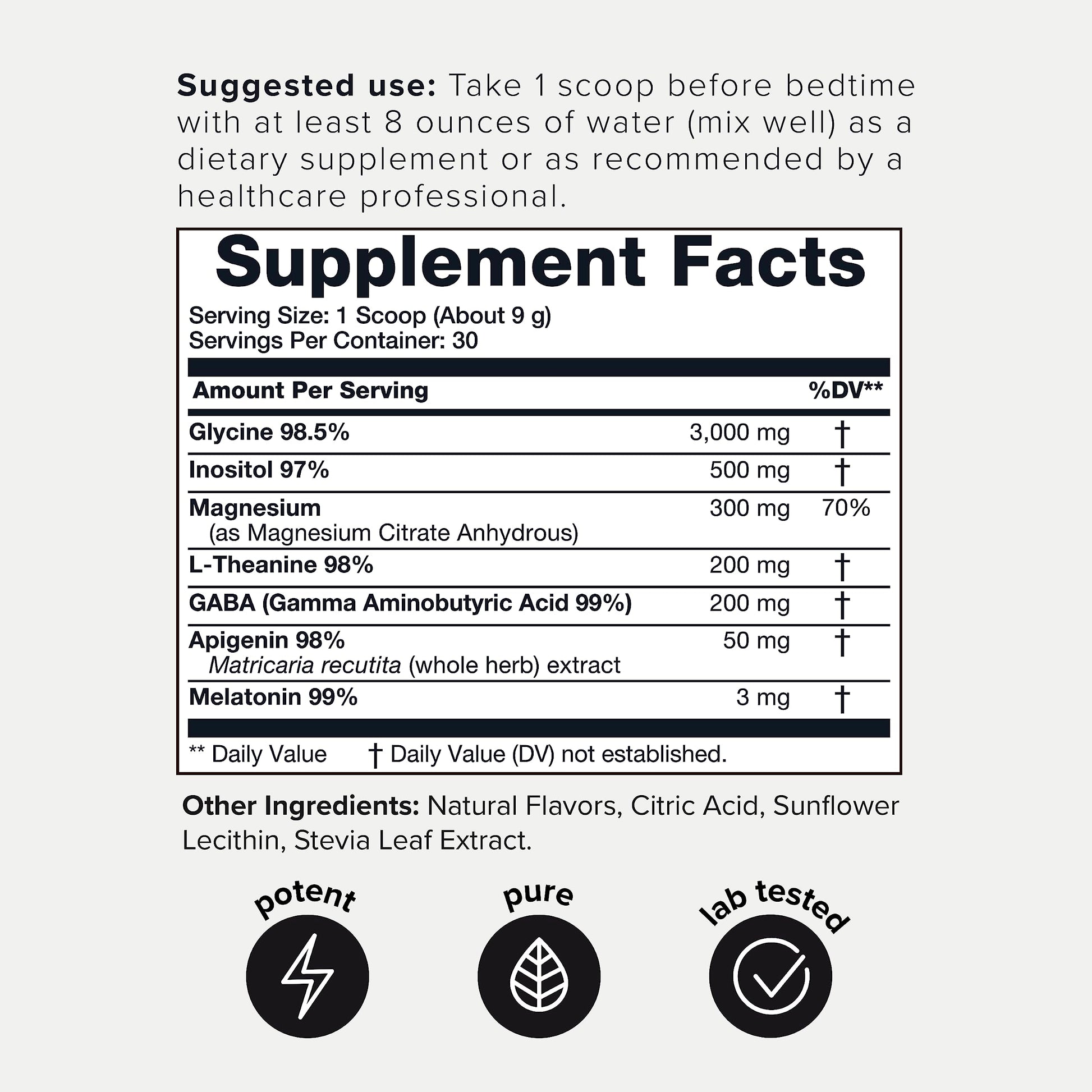 4,500mg Apigenin & Glycine Sleep Huberman Stack with 98% Apigenin, 98.5% Glycine ToniiqBuy Supplements Australia