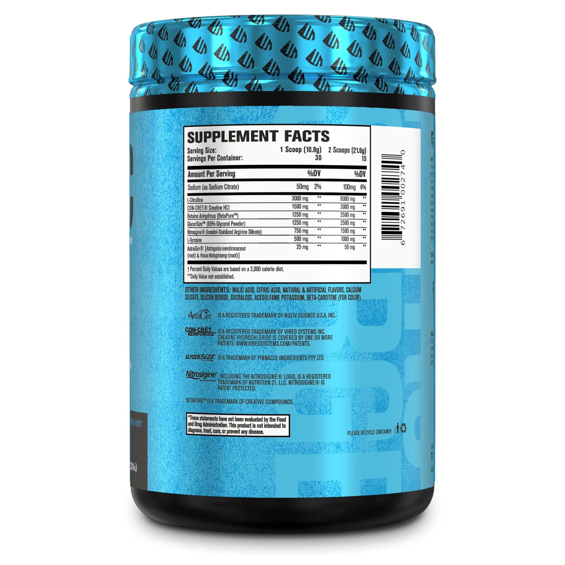 Nitric Surge Stim Free Pre Workout Powder - Caffeine Free Nitric Oxide Supplement Jacked FactoryBuy Supplements Australia