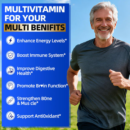 Ceecisee Methylated Multivitamin for Men Over 50: Daily Mens Multivitamins Gummies with Omega Probiotic Magnesium Zinc Vitamins D3 B12 - Energy Immune Support No Iron Vitamins Gummy for Men(60Count) CeeciseeBuy Supplements Australia