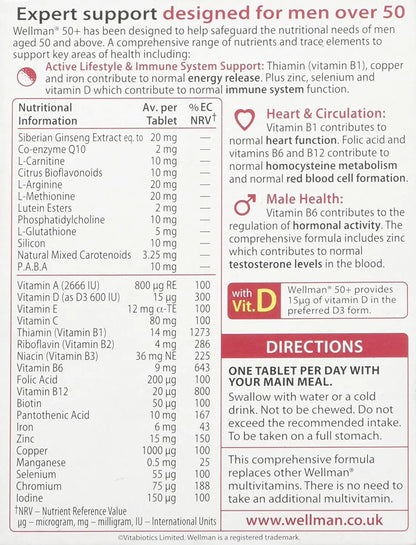 Wellman 4 X 50+ 30 Tablets WellmanBuy Supplements Australia