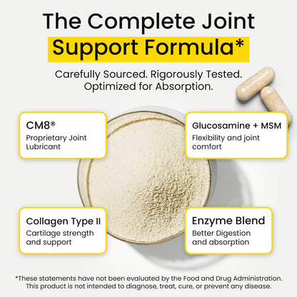 Flexcin Extra Strength Joint Formula with CM8 (Cetyl Myristoleate) - Joint Supplements for Men and Women with Glucosamine, MSM, Collagen Type II - 120 Capsules FlexcinBuy Supplements Australia