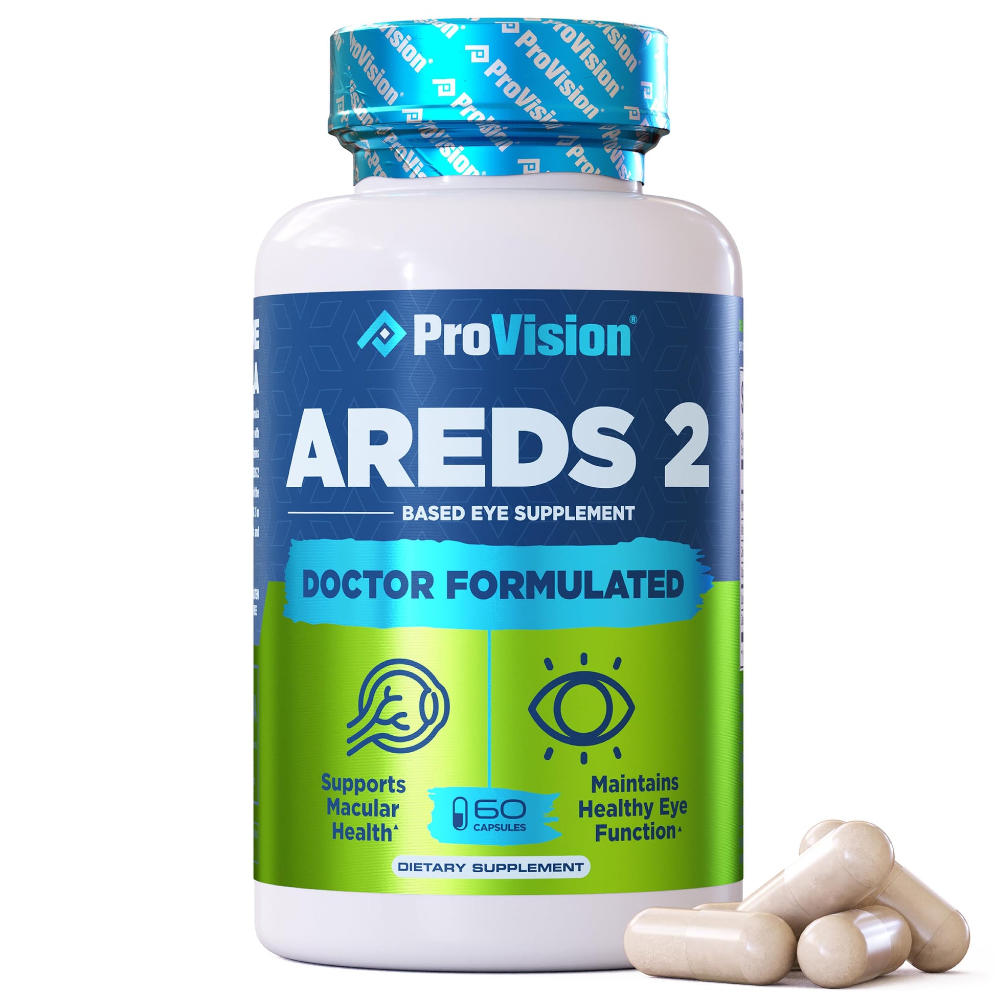 Provision AREDS 2 Eye Vitamins - Enhance Vision Supplements - Lutein Zeaxanthin Vision Complex - 60 Eye Supplement Capsules ProVisionBuy Supplements Australia