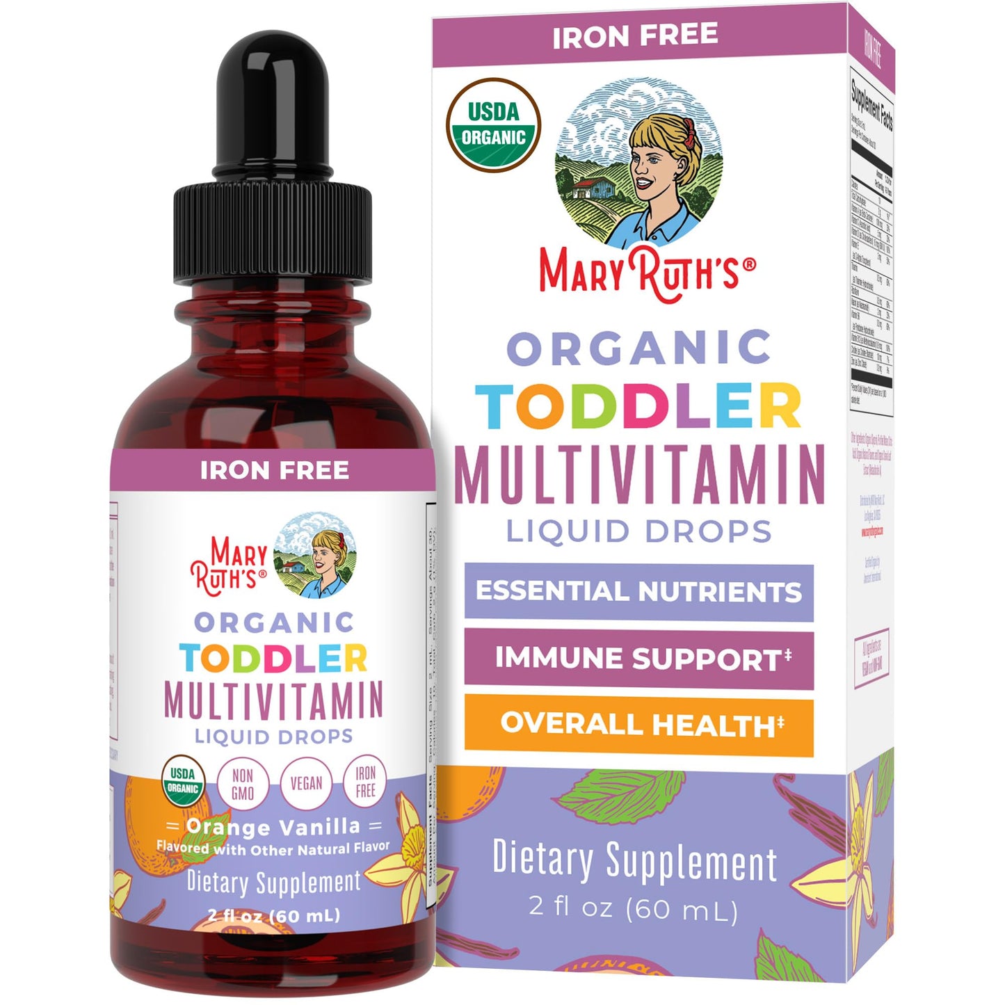 MaryRuth's Toddler Multivitamin | Vitamin A C D E B6 B12 Zinc | Healthy Growth Support | Immunity | Bone Health | Cognitive Function | Organic | Sugar Free | Vegan | Non-GMO | 2 Fl Oz | 30 Day Supply MARYRUTH'SBuy Supplements Australia