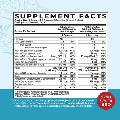 Kids Multivitamin Gummies | Vitamins A, B, C, D & Zinc for Immunity, Growth & Development | Daily Multivitamins for Children Ages 2+ | MAV NUTRITION