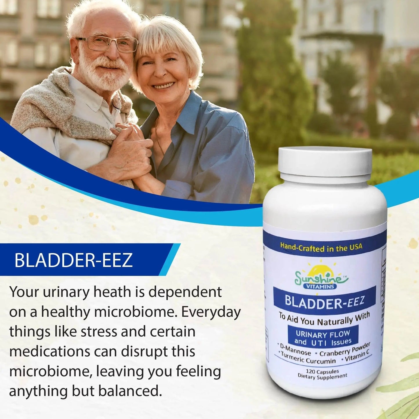 Sunshine Vitamins Bladder-EEZ | All-Natural Bladder Infection UTI Relief Support for Women with D-Mannose | Urinary Tract Infection Health with Immune System Support (1 Bottle of 120 Capsules) Sunshine VitaminsBuy Supplements Australia