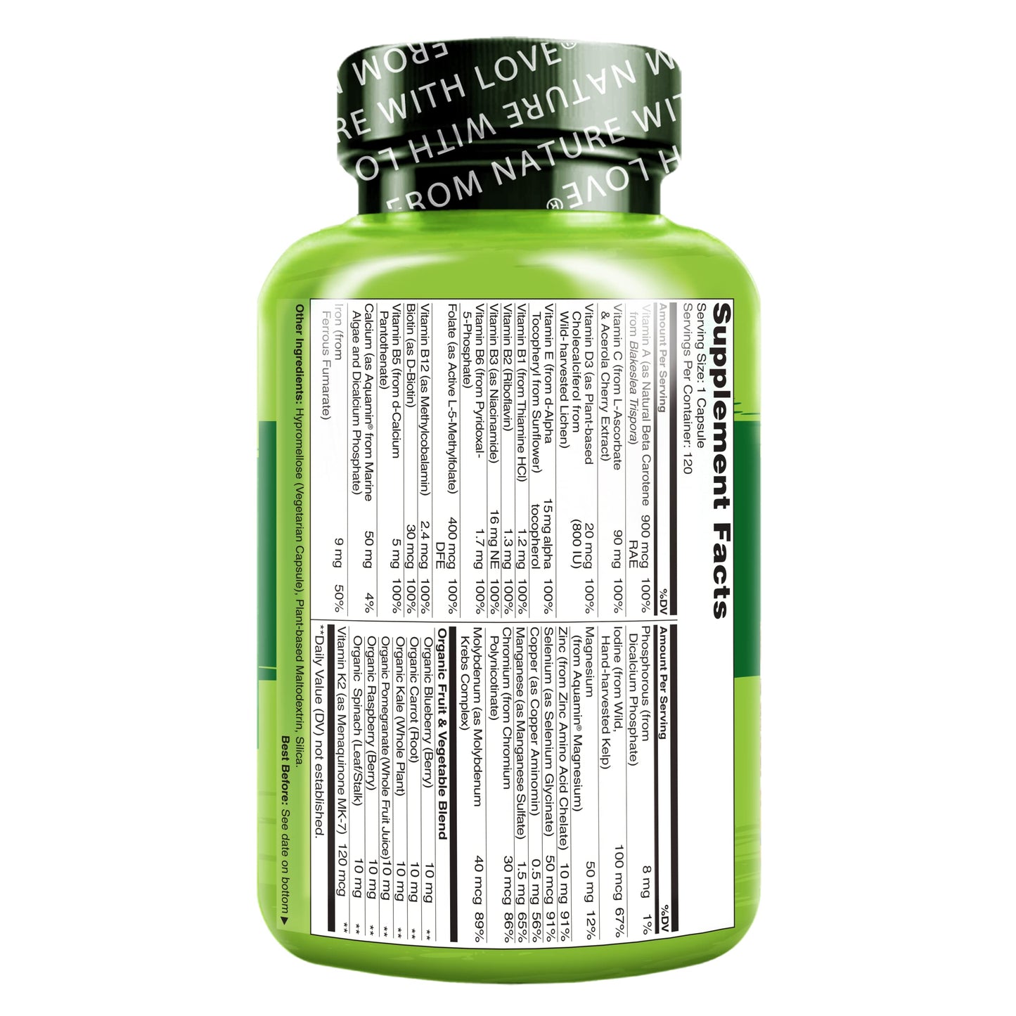 NATURELO One Daily Multivitamin for Women - Energy Support - Whole Food Supplement NATURELOBuy Supplements Australia