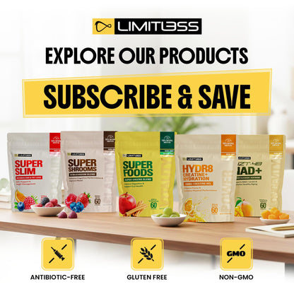 Limitless Supershrooms Smart Focus Gummies - 30 Day Supply LIMITLESS XBuy Supplements Australia