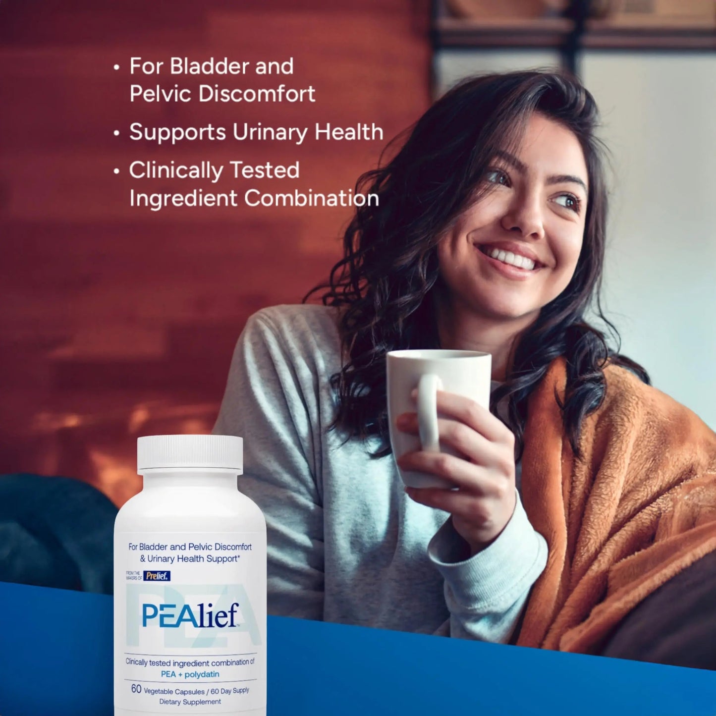 PEAlief Pea + Polydatin – New Bladder & Urinary Comfort Support with Clinically Tested Ingredient Combination — One Pill Per Day, 60 Day Supply PEAliefBuy Supplements Australia