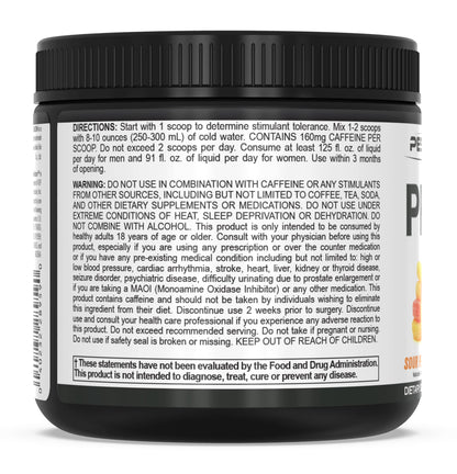 PEScience Prolific Pre Workout Powder, Sour Peach Candy, 40 Scoop, Energy Supplement PEScienceBuy Supplements Australia