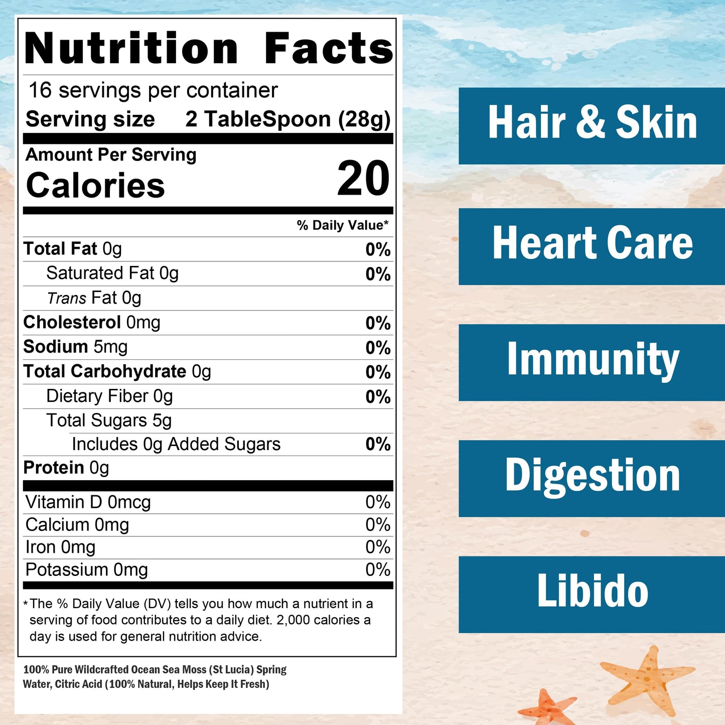 Healistix Irish Sea Moss Gel- St Lucia Wildcrafted Seamoss Gel, Packed with 92 Vitamins HX HEALISTIXBuy Supplements Australia