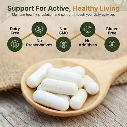 Druvara Diosmin Hesperidin with Rutin & B Vitamins | Vein Support Supplement for Leg Comfort, Healthy Circulation, Vein Strength & Improved Mobility - 60 Capsules DruvaraBuy Supplements Australia