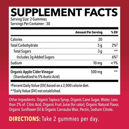 Organic Apple Cider Vinegar Gummies Detox | The Mother Enzyme | ACV Gummy HAVASU NUTRITIONBuy Supplements Australia