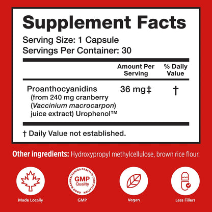 20% Bundle Utiva Cranberry PACs 30 Vegi Capsules Cranberry Supplement for Urinary Tract Health for Women and Men + Utiva D-Mannose 500mg 120 Capsules Naturally Flush The Bladder and Urinary Tract Szio+Buy Supplements Australia