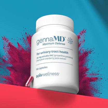 Solv Wellness GennaMD - Maximum UTI Defense - 36 mg Soluble PAC from 100% Cranberry Juice Extract - Highest PAC Concentration in a Small, Easy-to-Swallow Capsule - 90 Capsules Solv WellnessBuy Supplements Australia