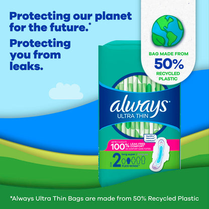 Always Ultra Thin Feminine Pads For Women, Size 2 Long Super Absorbenc AlwaysBuy Supplements Australia