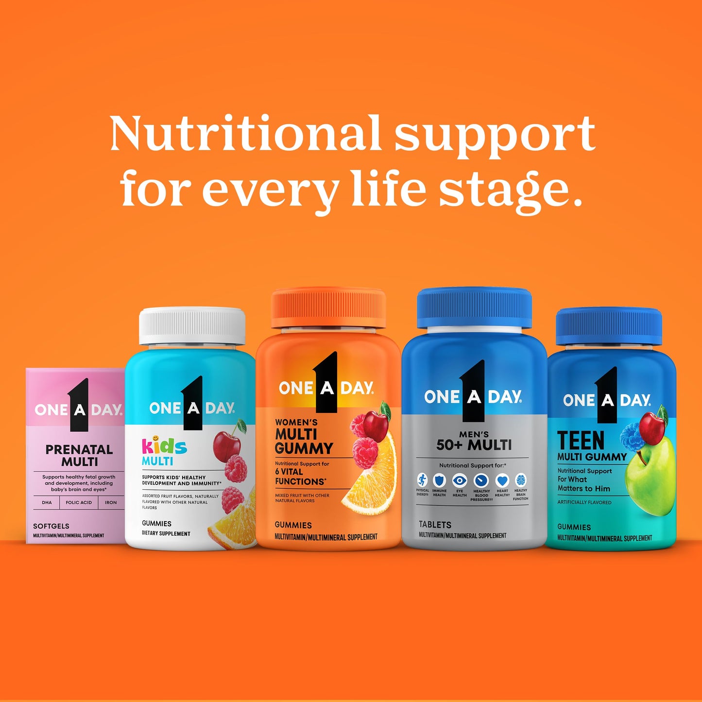 One A Day Men’s 50+ Healthy Advantage Multivitamin, Multivitamin for Men with Vitamins A, C, E, B6, B12, Calcium and Vitamin D, Tablet, 200 Count (Pack of 1)