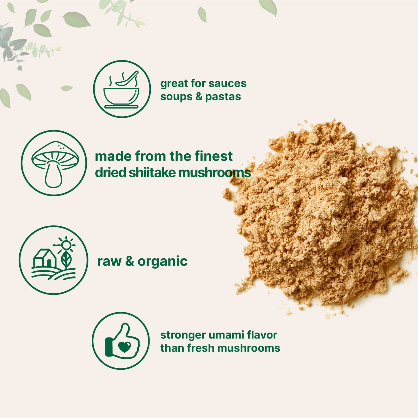 Sustainably US Grown, Organic Shiitake Mushrooms Powder, 8 Ounce Micro IngredientsBuy Supplements Australia