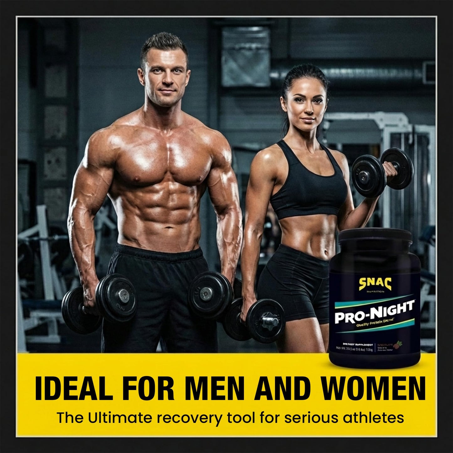 SNAC Pro-Night Protein Powder Blend - Quality Protein Powder for Men and Women, Nighttime Recovery, High Protein Supplement, Supports Muscle Repair, 26g Protein per Serving, Chocolate Flavor, 1.6 lbs SNACBuy Supplements Australia
