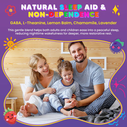 Magnesium Glycinate Gummies 400/200mg for Kids & Adults, NO Melatonin Sleep Aid Magnesium Supplement Gummies with Chamomile, Lavender, L-Theanine & GABA, B6, D3 & K2 for Bone, Relax, Immune Support GORNVBBuy Supplements Australia