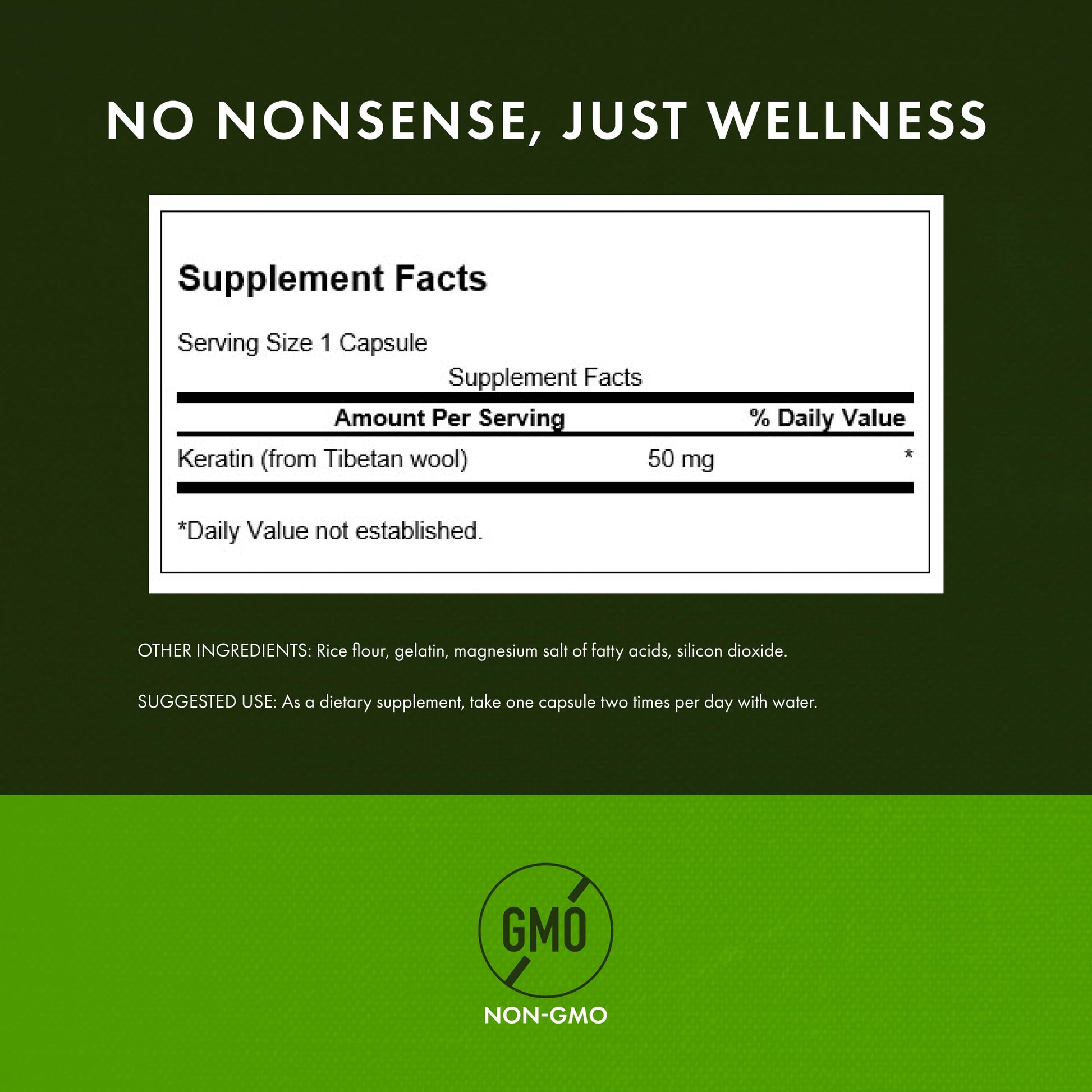 Swanson Keratin (from Tibetan Wool) - Natural Supplement Promoting Healthy Joints, Hair, Skin & Nails - Helps Nourish Healthy Connective Tissues - (60 Capsules, 50mg Each) SwansonBuy Supplements Australia
