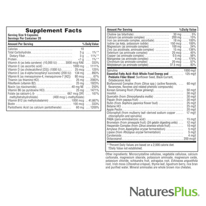NaturesPlus Source of Life - 180 Capsules - Multivitamin & Mineral Supplement - Supports Natural Energy & Overall Well-Being - Gluten Free, Vegetarian - 20 Servings NaturesPlusBuy Supplements Australia