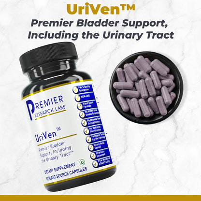 Premier Research Labs UriVen - Bladder Health Support for Women & Men, Cranberry Extract & Marshmallow Root, Urinary Relief, Bladder Relief, Bladder Control Supplement - 60 Vegetarian Capsules Premier Research LabsBuy Supplements Australia