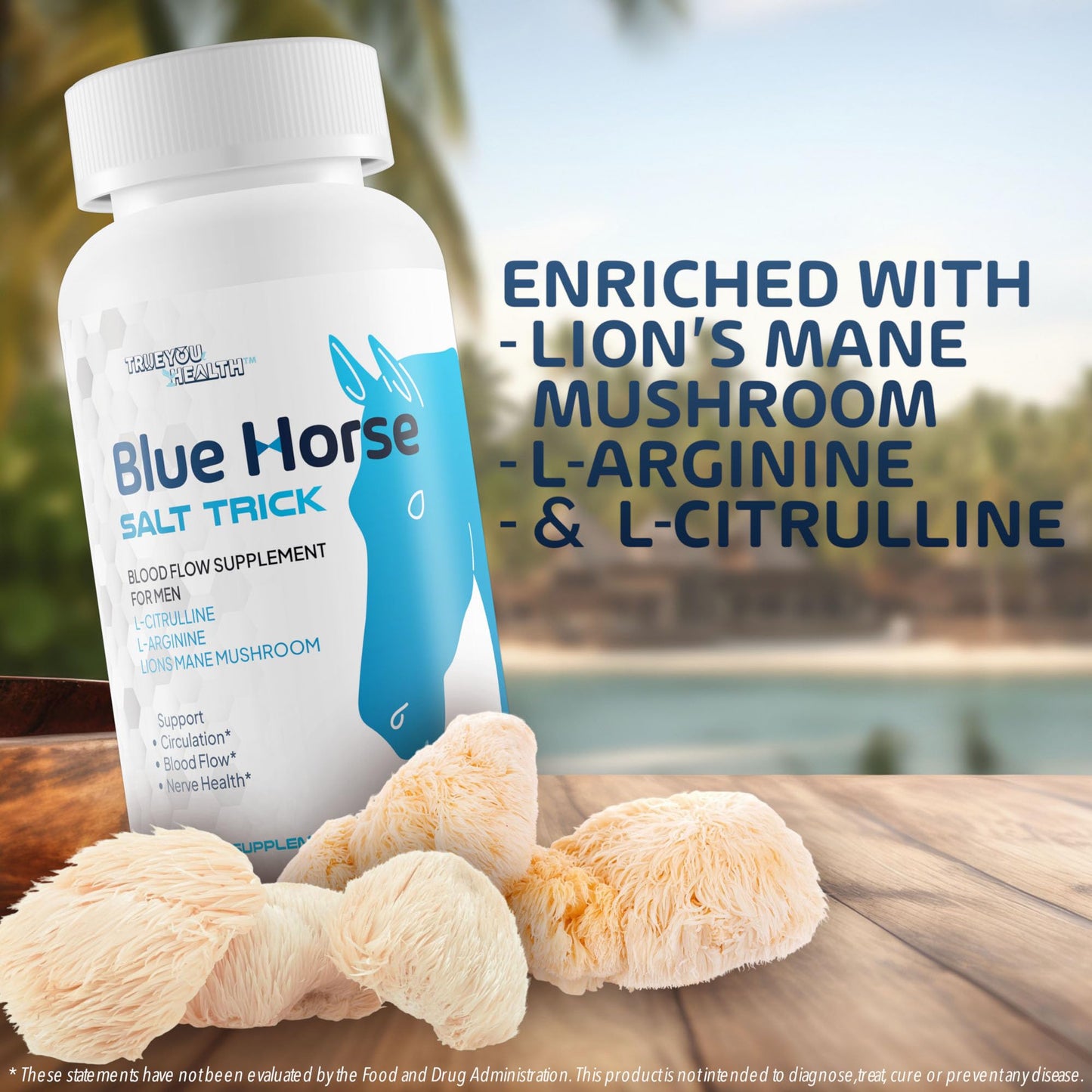 Blue Horse Salt Trick - Our Best Blood Flow Supplement for Men - Our Best Circulation Supplement - Male Circulation Supplements Nitric Oxide Vasodilator to Improve Blood Flow 7 Blue Salt Trick for Men True You HealthBuy Supplements Australia