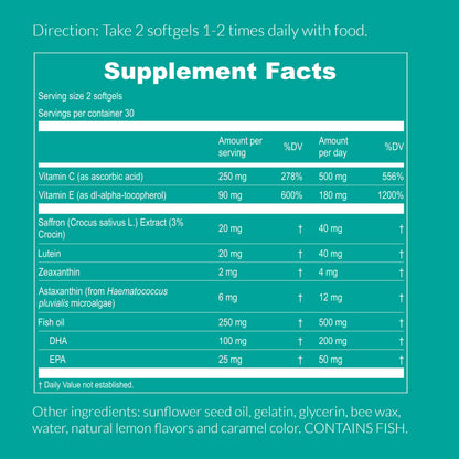 UpNourish AREDS 2 Eye Vitamins for Seniors - Lutein Eye Health Supplement for Adults - Computer Eye Strain Relief, Ocular Health and Dry Eye Support - Vision & Eye Supplements for Women and Men UpNourishBuy Supplements Australia