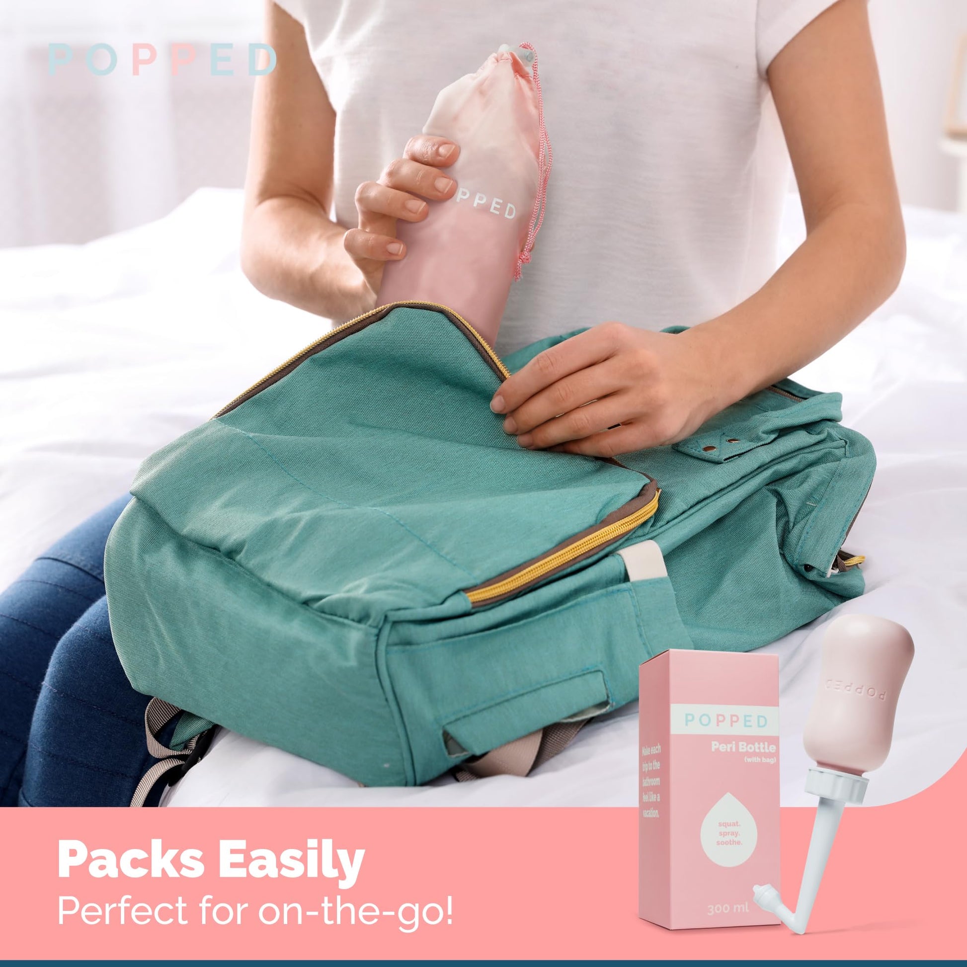 Popped Peri Bottle for Postpartum Care | Portable Bidet | Spray Bottle for Pain Relief, Tears POPPEDBuy Supplements Australia