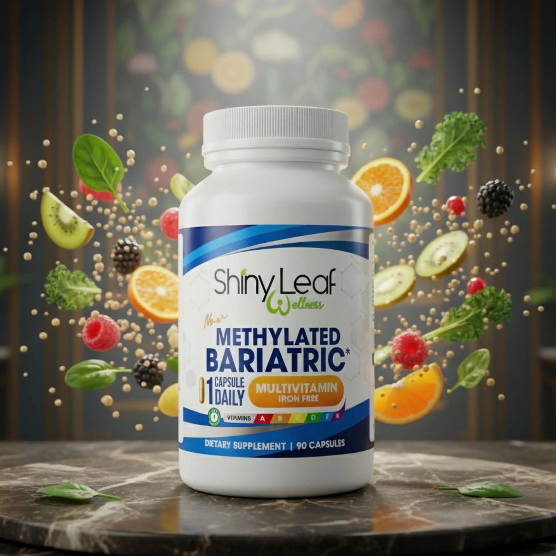 Shiny Leaf Methylated Bariatric Multivitamin Without Iron – Vitamins for Gastric Bypass & Sleeve, 1 Daily Capsule W Methylated Folate, B12, A, C, D, K Shiny LeafBuy Supplements Australia